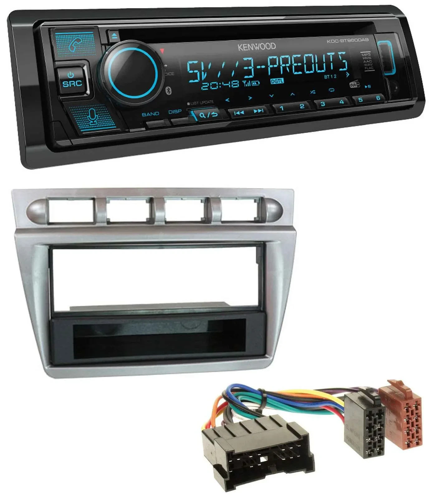 Kenwood Bluetooth USB CD MP3 DAB Autoradio für Kia Picanto (2004-2007)