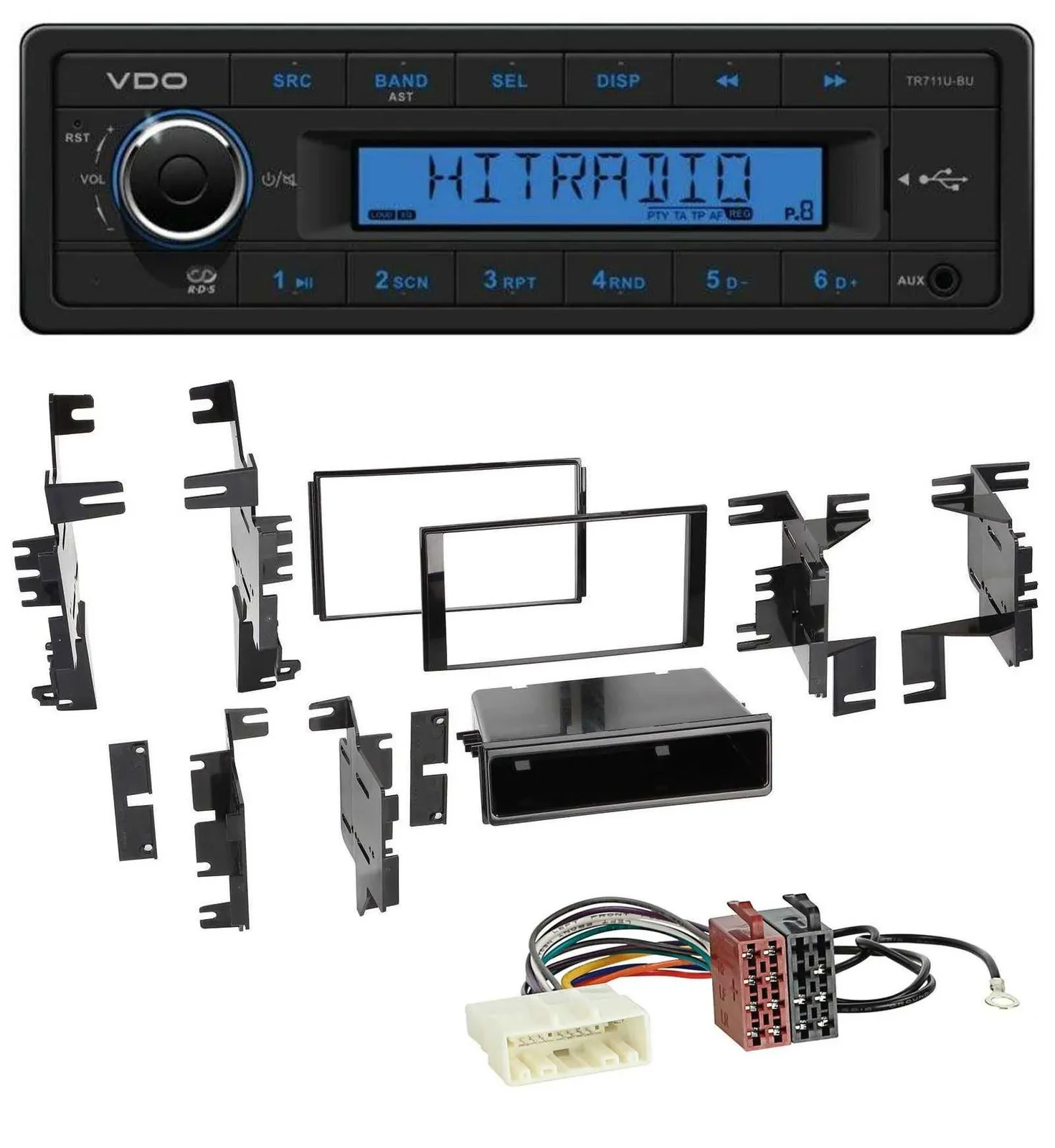 VDO AUX 1DIN MP3 USB Autoradio für Nissan Versa ab 07 Xterra ab 13