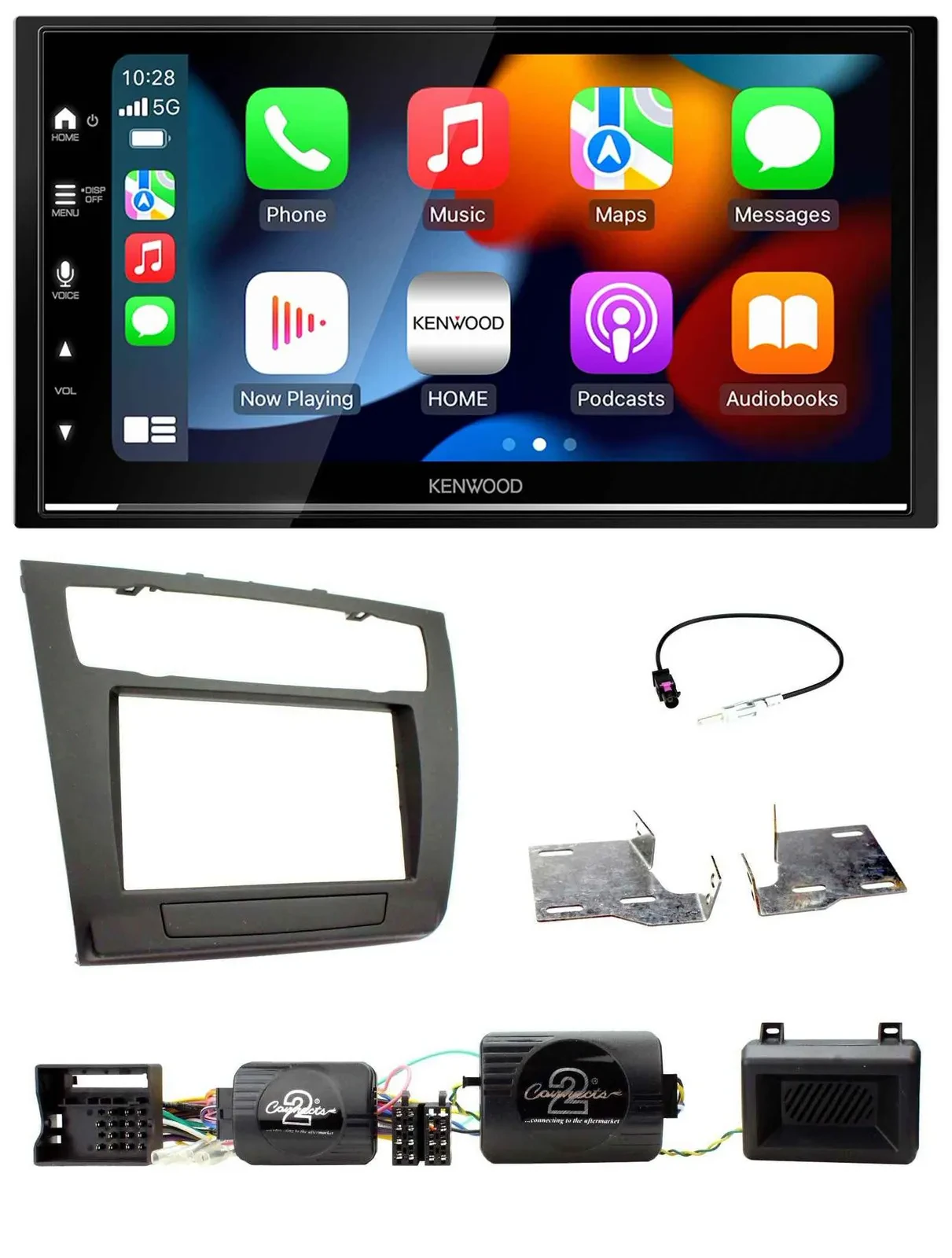 Kenwood DAB USB Bluetooth 2DIN Lenkrad Autoradio für BMW 1er PDC aut. Klima E87/