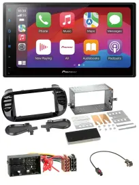 Pioneer DAB USB MP3 Bluetooth 2DIN Autoradio für Fiat 500 (ab 12) schwarz