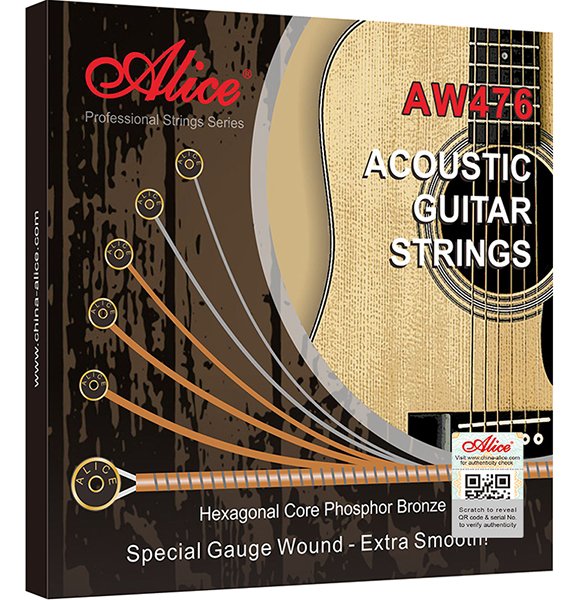 Струны для акустической гитары Alice AW476-CL 12-52, бронза фосфорная