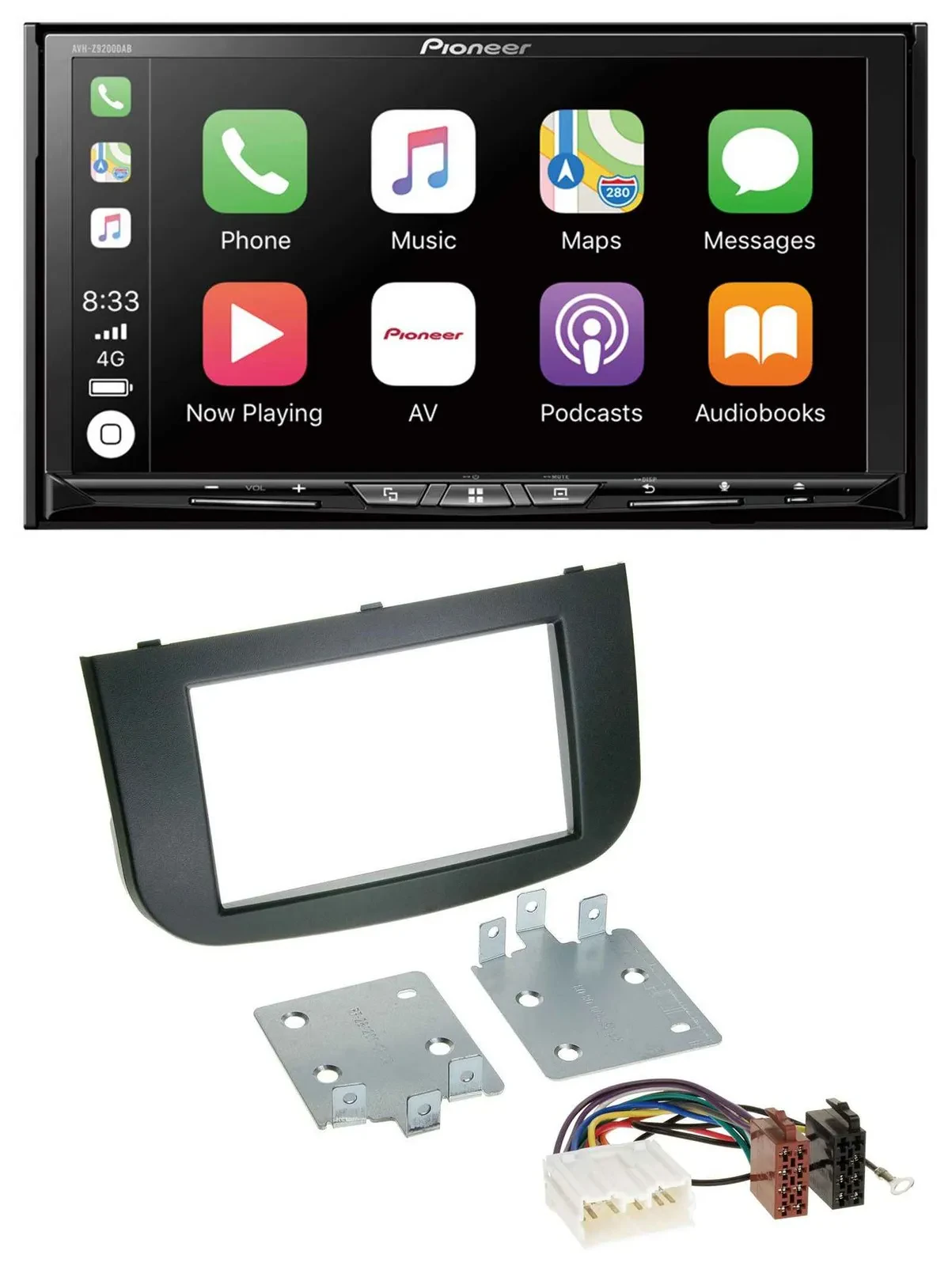 Pioneer 2DIN MP3 USB DAB DVD Bluetooth Autoradio für Mitsubishi Colt 2008-2012