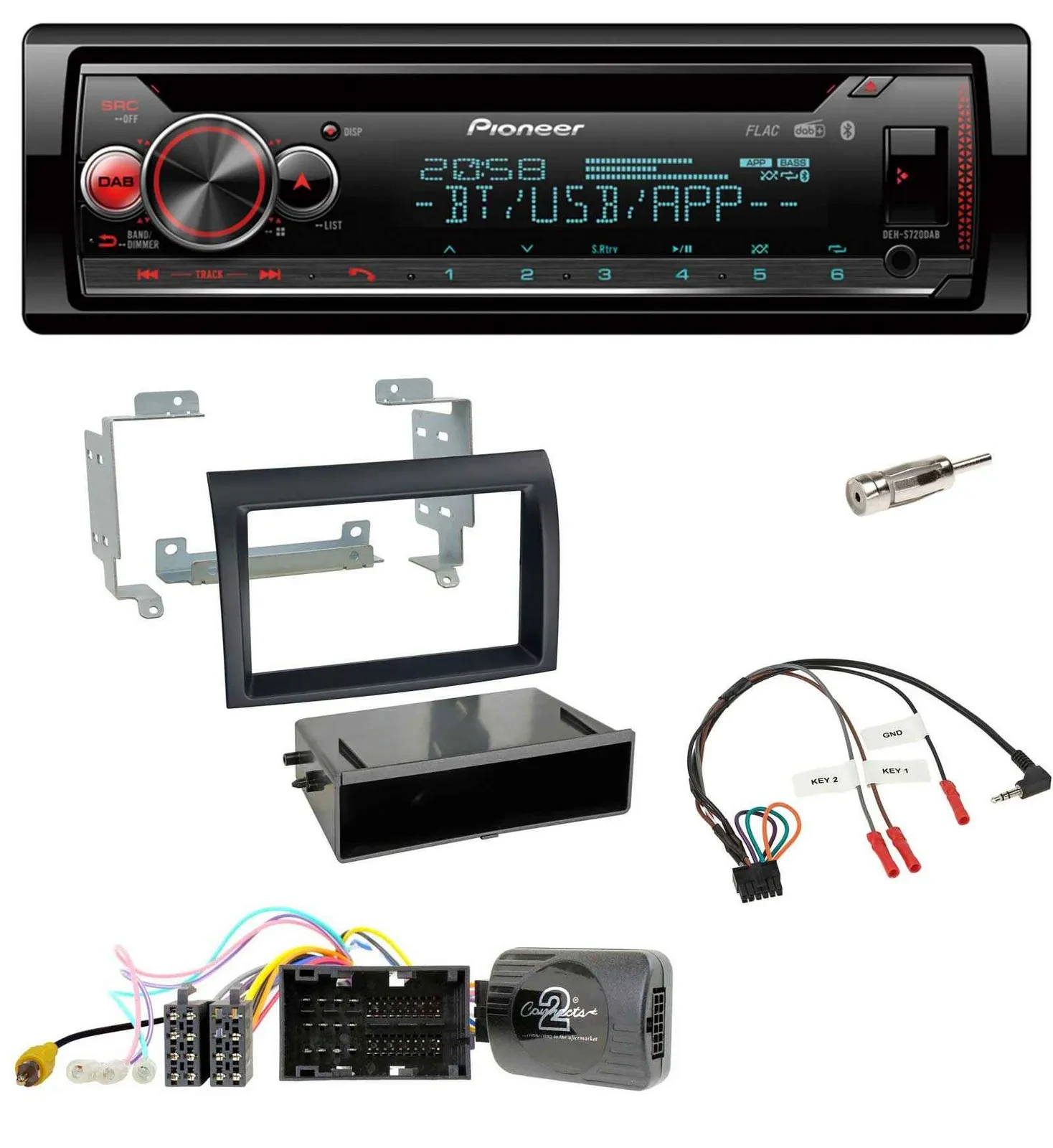 Автомагнитола Pioneer DAB CD Bluetooth USB для Citroen Jumper (с 2014) с поддержкой управления на руле