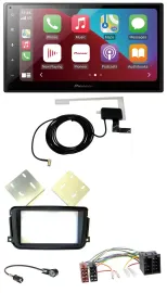 Pioneer USB Bluetooth DAB MP3 2DIN Autoradio für Smart ForTwo 2010-2015 ISO