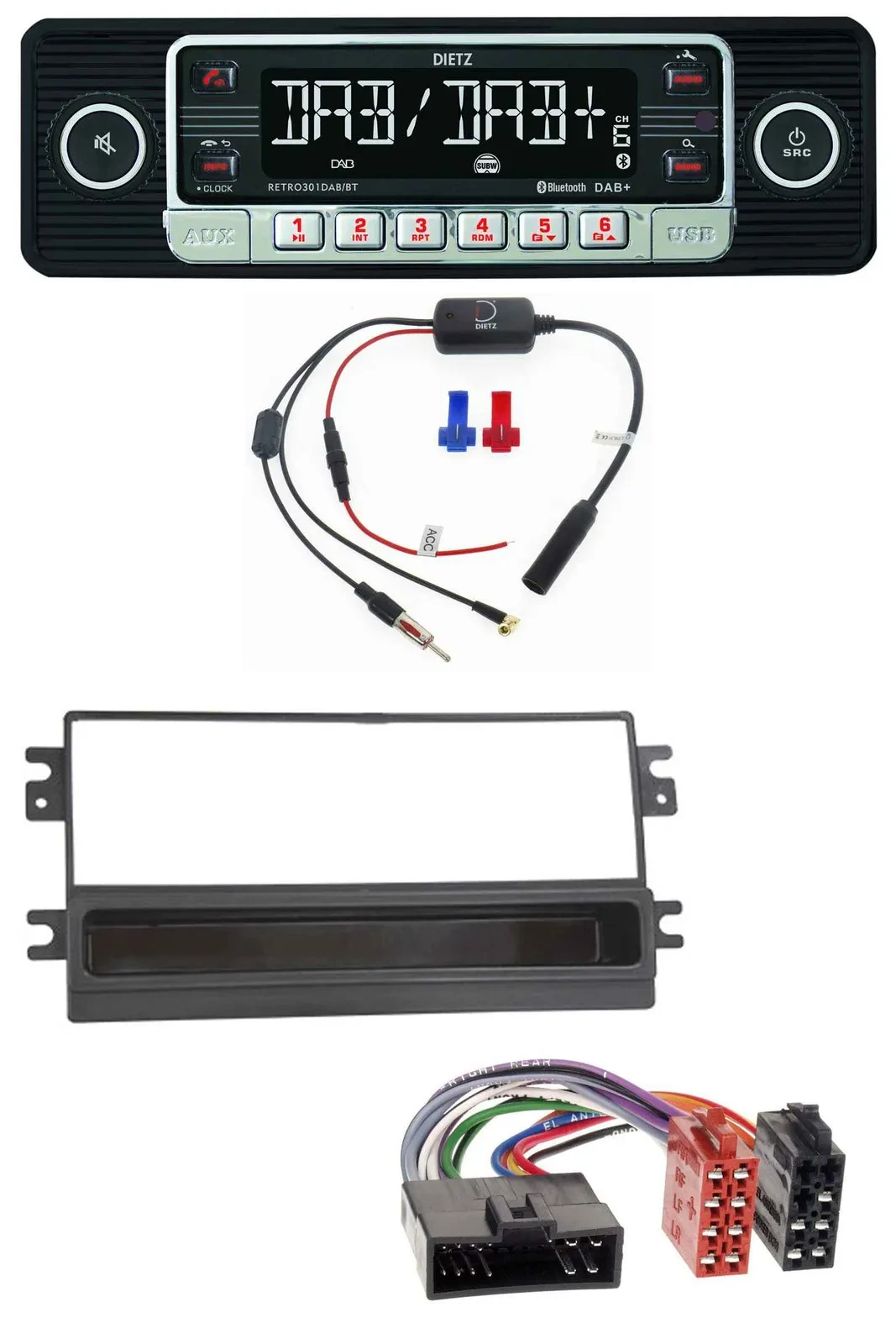 Dietz MP3 DAB Bluetooth USB Autoradio für Kia Clarus Carens FL Carnival Sportage
