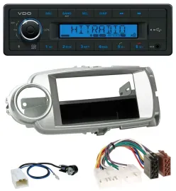 VDO AUX Bluetooth USB MP3 Autoradio für Toyota Yaris (11-14) - silber