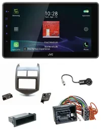 JVC DAB MP3 Bluetooth USB Autoradio für Chevrolet Aveo Sonic ab 2011 dunkelgraum