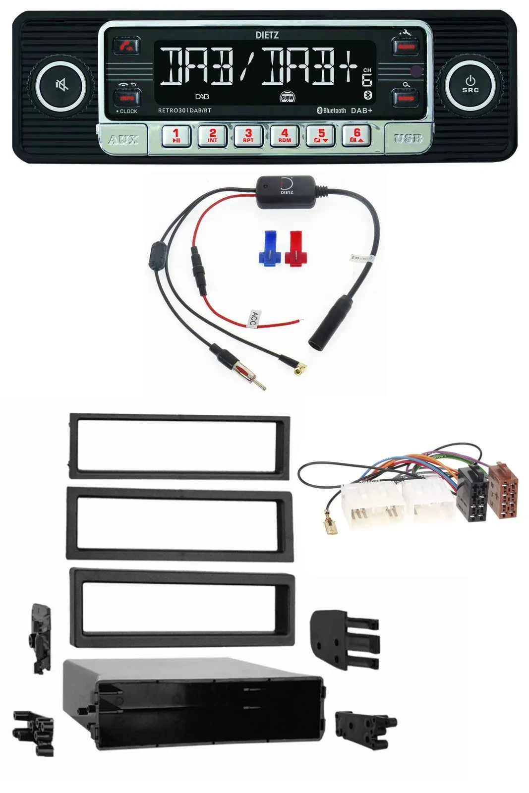 Dietz MP3 DAB Bluetooth USB Autoradio für Mazda 929 (1973-1995)