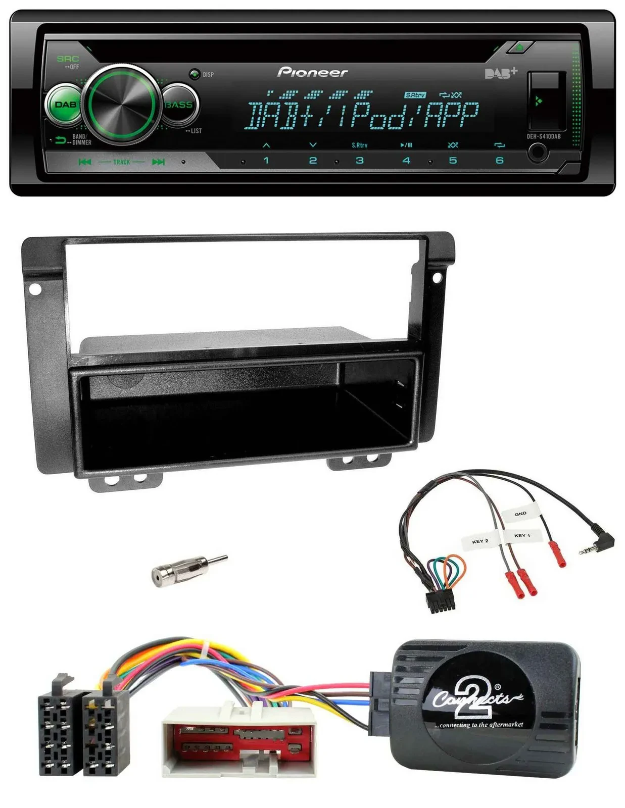 Pioneer USB MP3 DAB Lenkrad CD Autoradio für Landrover Freelander 2004-2006