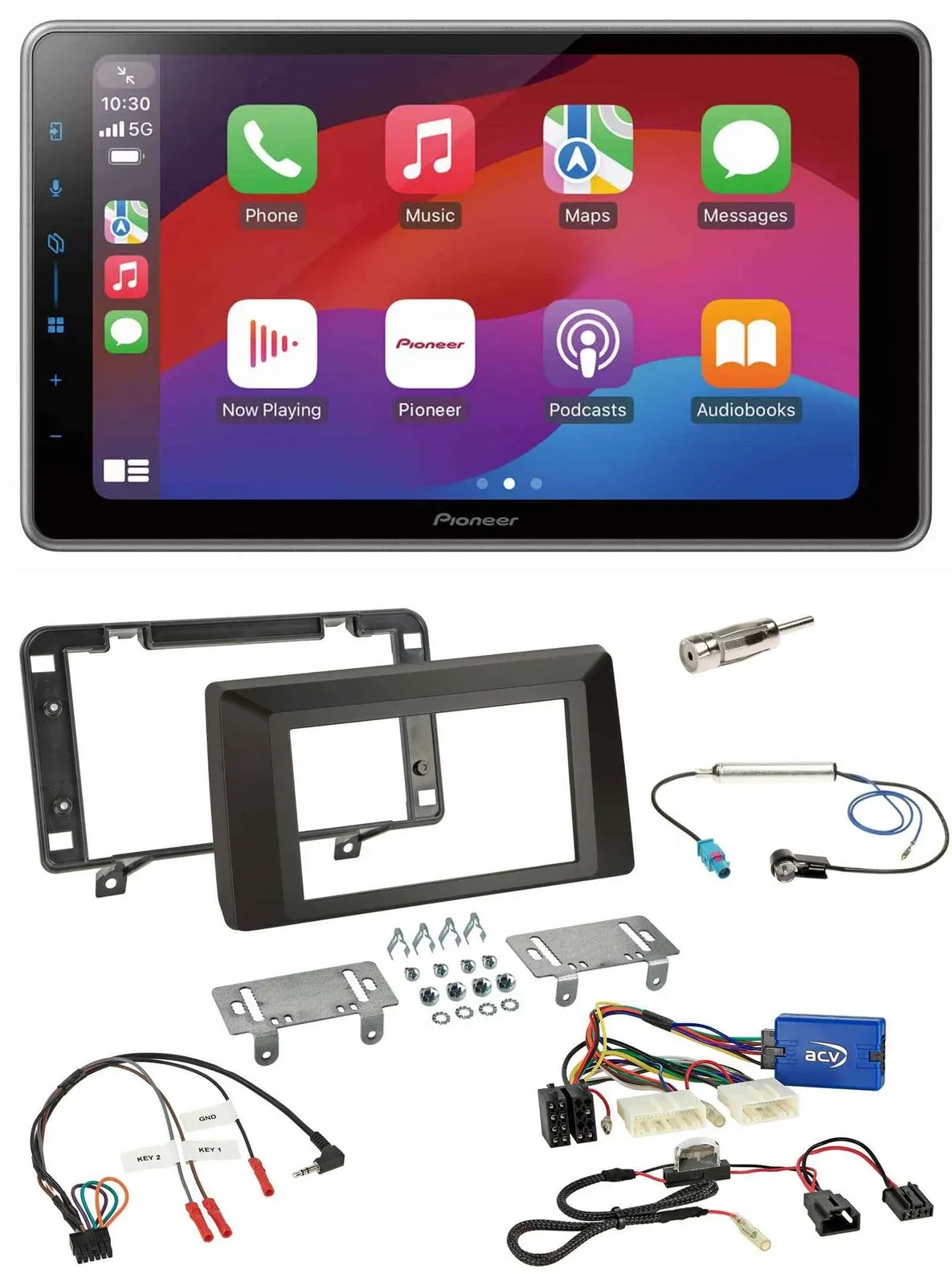 Pioneer Lenkrad USB DAB Bluetooth 2DIN Autoradio für Dacia Duster ab 2021