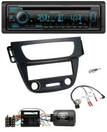 Kenwood Bluetooth DAB CD Lenkrad USB Autoradio für Renault Megane III 09-12 schw