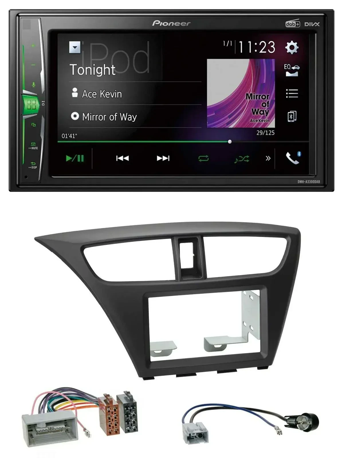 Автомагнитола для Honda Civic Hatchback (с 2012) Pioneer 2DIN, DAB, USB, Bluetooth, MP3
