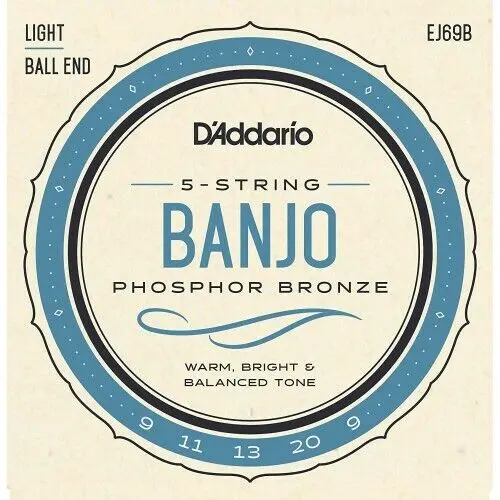 Струны для банджо Daddario EJ69B Banjo 5-String Ball End/Phosphor Bronze