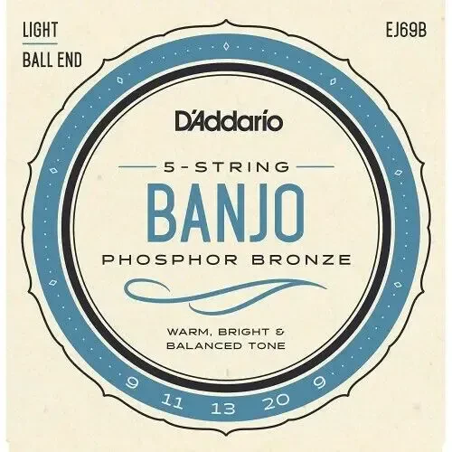 Струны для банджо Daddario EJ69B Banjo 5-String Ball End/Phosphor Bronze