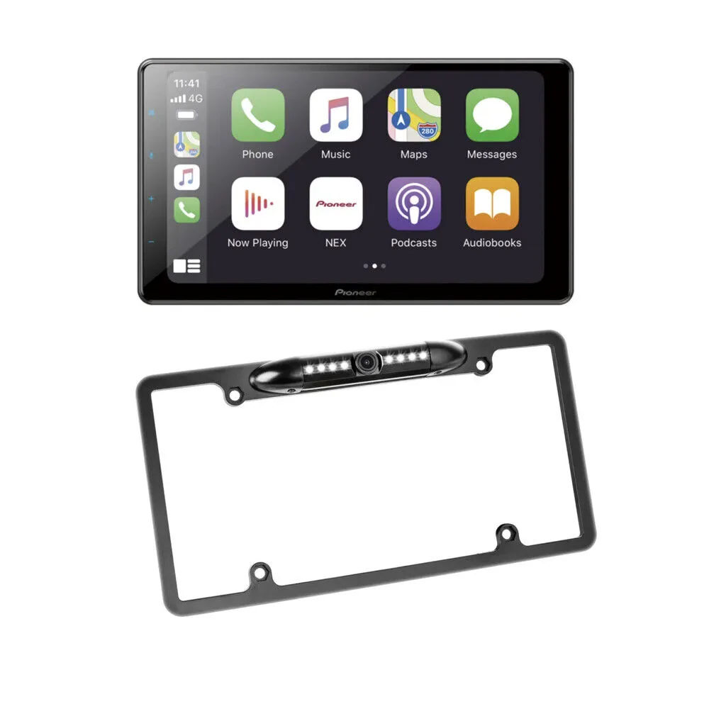 Автомагнитола Pioneer DMH-WC6600NEX 9" HD сенсорный экран, с камерой заднего вида (на рамке номерного знака)