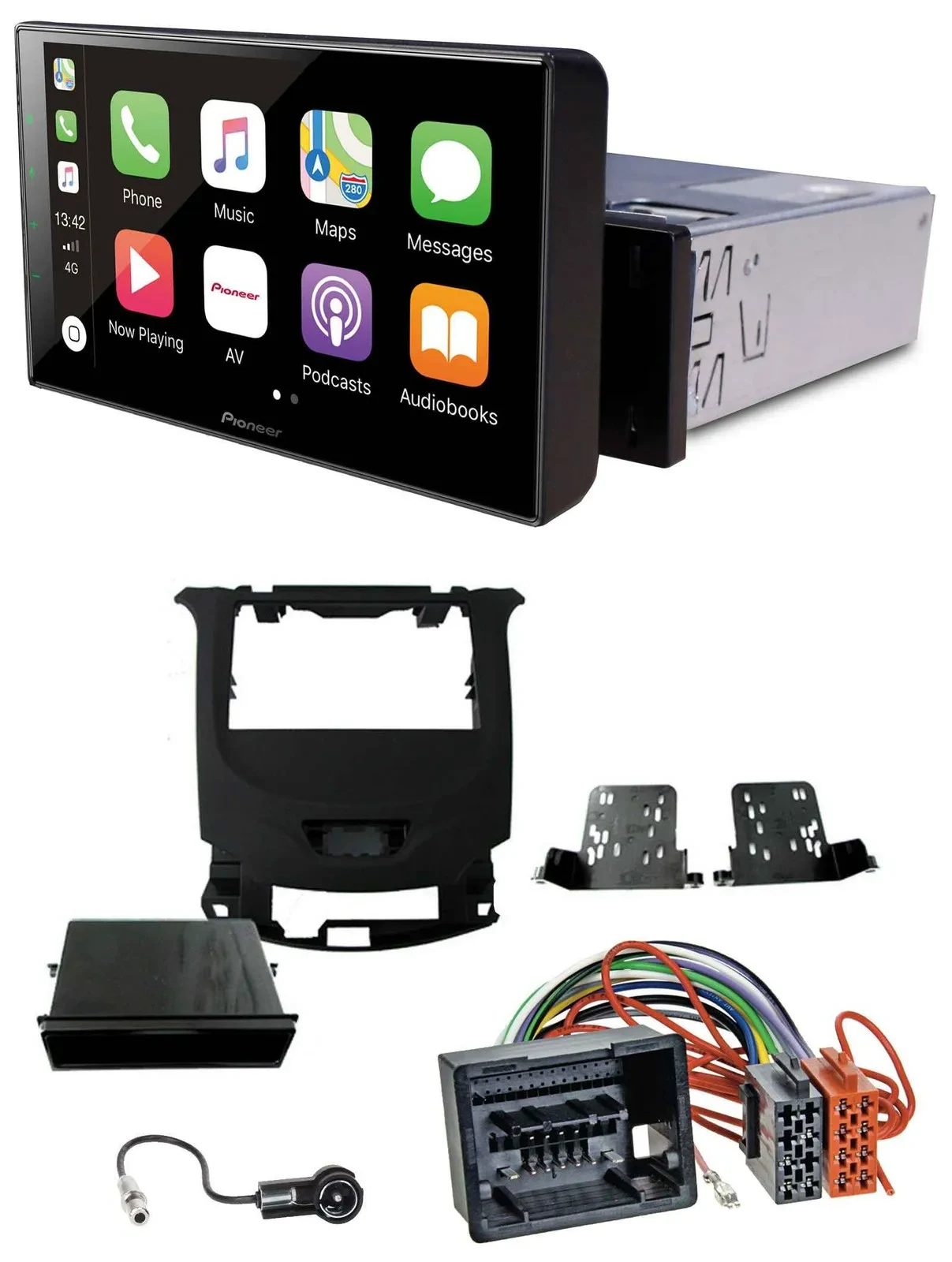 Автомагнитола Pioneer для Chevrolet Cruze (с 2016) Bluetooth, DAB, USB, черный глянец