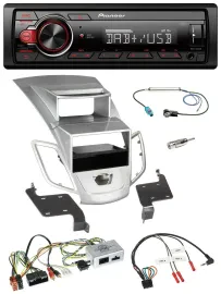 Pioneer MP3 1DIN DAB USB Lenkrad Autoradio für Ford Fiesta 2010-17 Display silbe