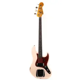 Бас-гитара Fender Custom Shop 1960 Jazz Bass Relic Faded Aged Shell Pink