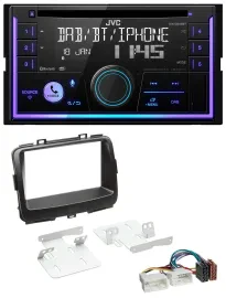 Автомагнитола для Kia Carens 4 (RP, с 2013) JVC 2DIN, CD, DAB, Bluetooth, USB, MP3