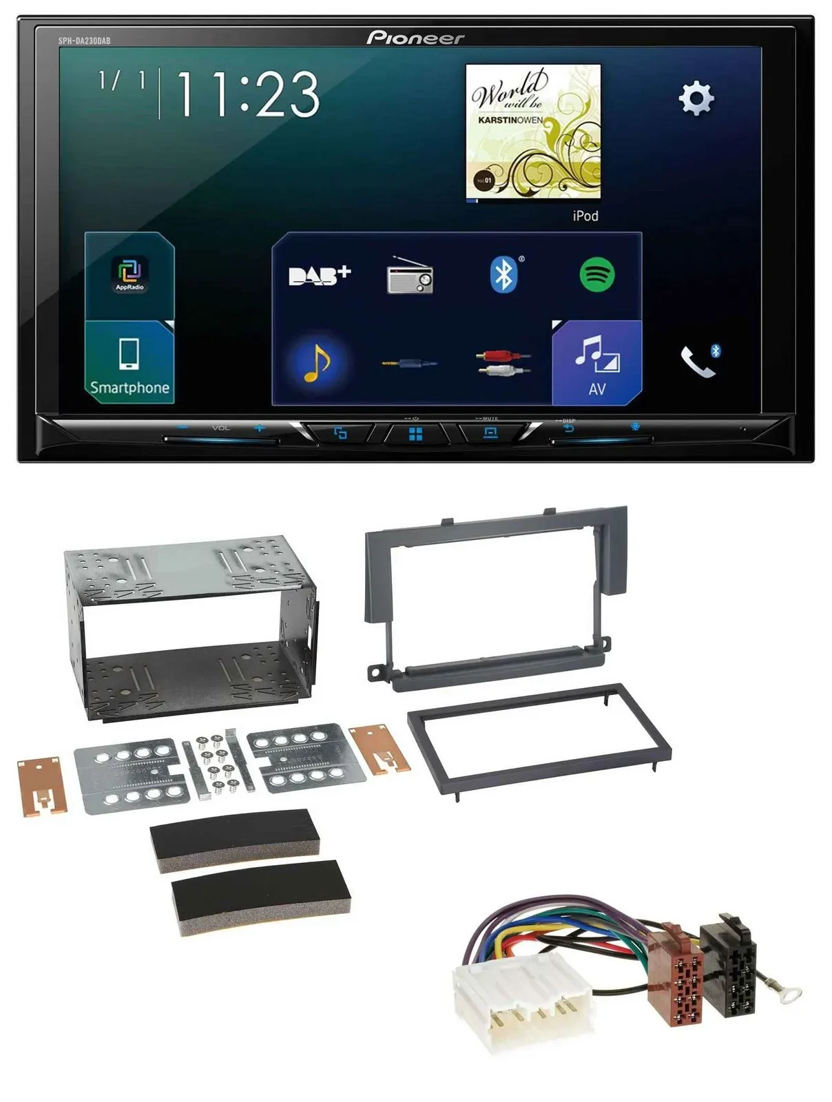 Pioneer MP3 Bluetooth USB 2DIN DAB Autoradio für Mitsubishi Colt 2004-2009