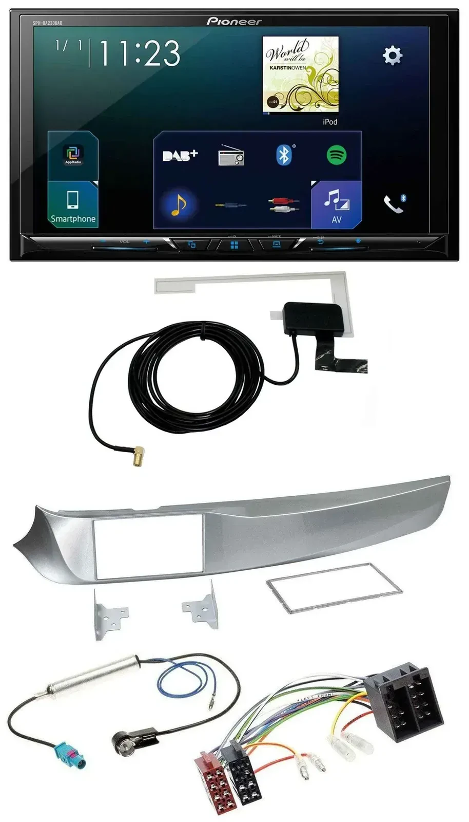 Автомагнитола для Alfa Romeo Giulietta (2010–2013) Pioneer 2-DIN, DAB, USB, MP3, Bluetooth