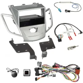 Einbauset Lenkradadapter DIN Autoradio für Ford Fiesta 2008-10 ohne Display silb