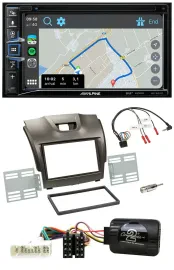 Alpine DAB TMC Bluetooth 2DIN USB Lenkrad Navigation für Isuzu D-Max ab 2012 gra