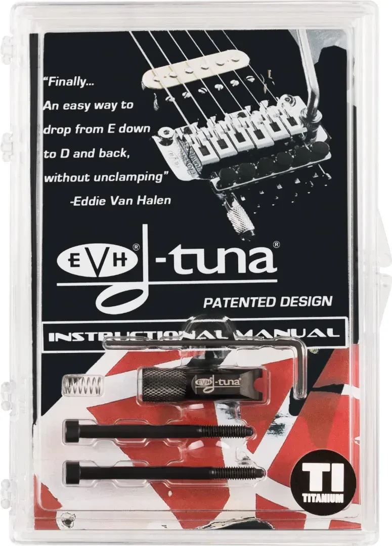 EVH® D-Tuna® Titanium, Black Model # 5551121467 - Change to Drop D in seconds