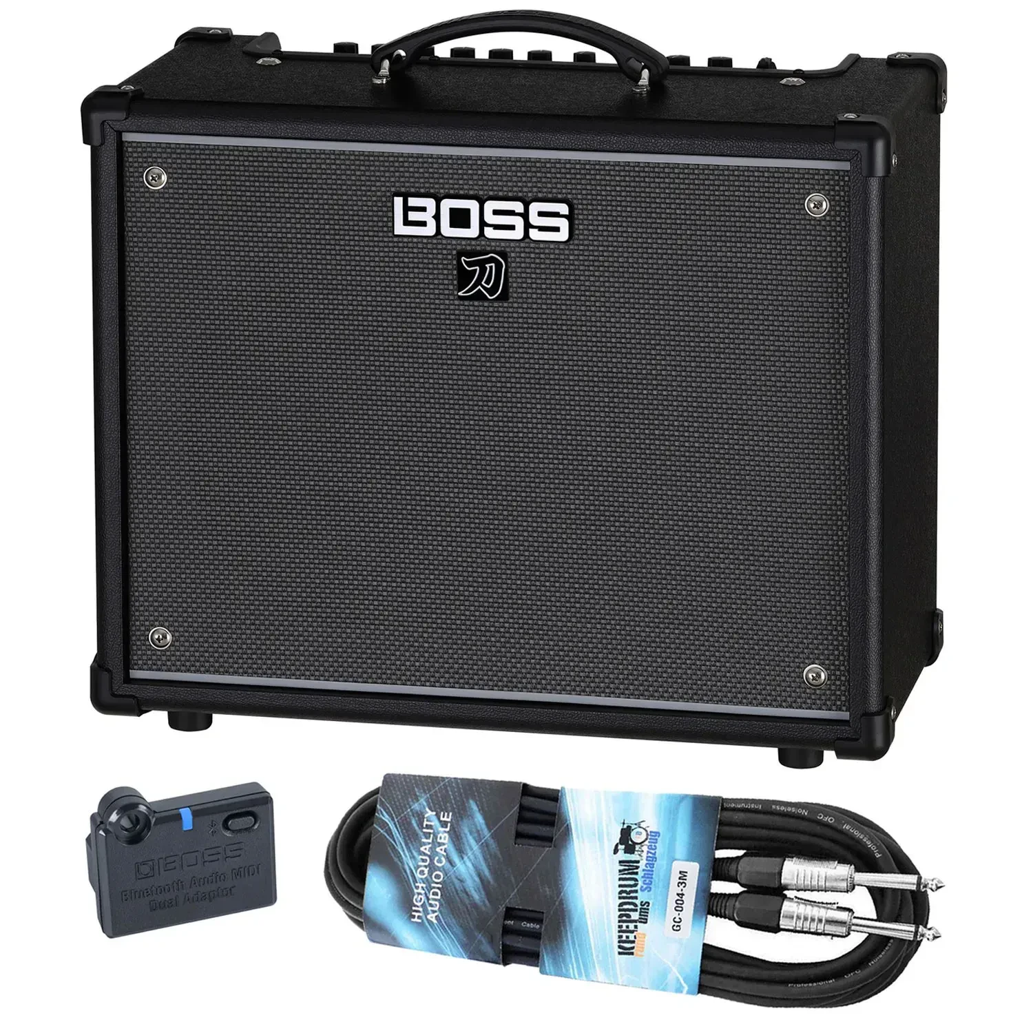 Boss Katana 50 EX Gen 3 Gitarren-Verstärker mit BT-Dual und keepdrum Kabel