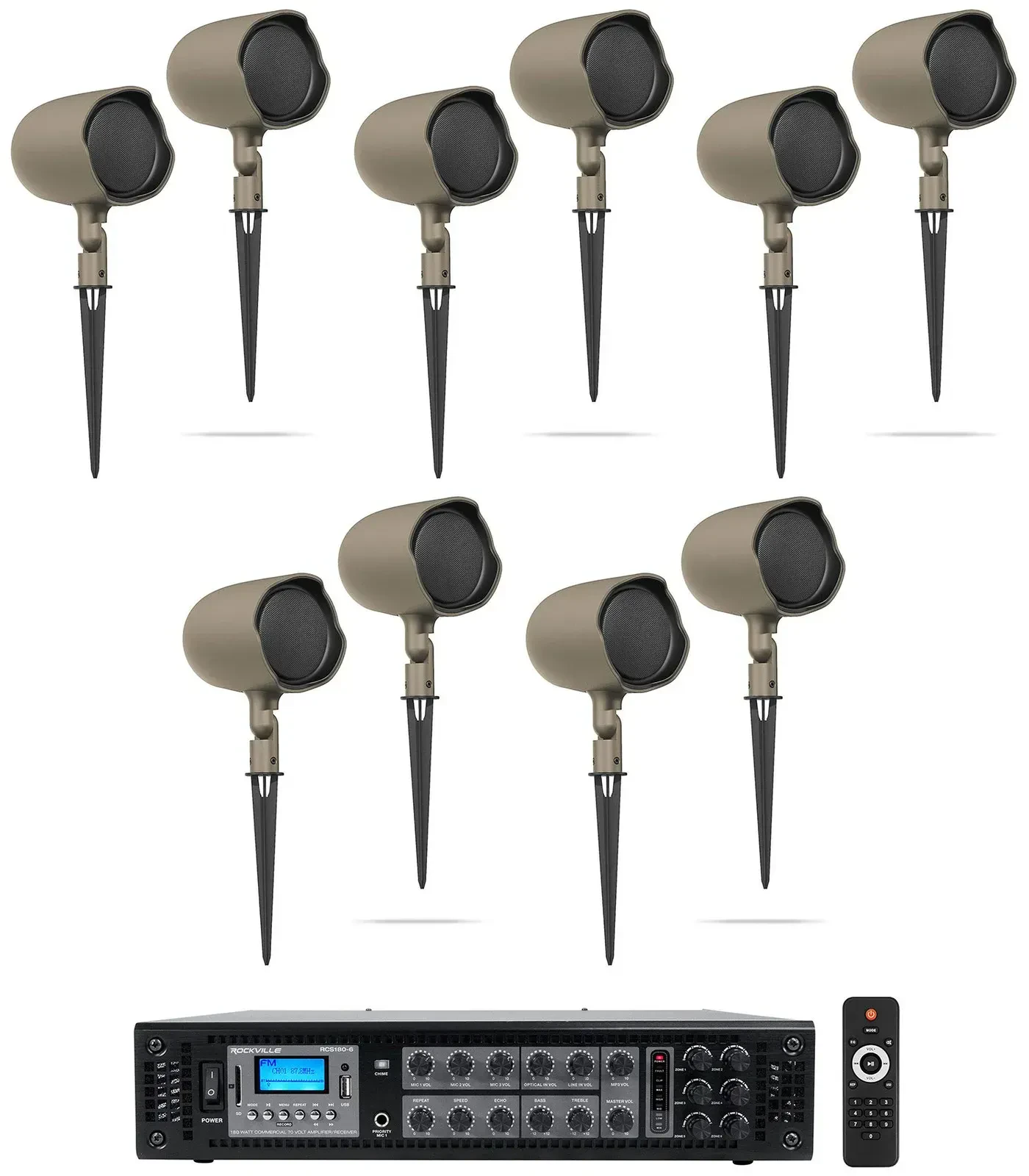 Рупорная акустика JBL GSF3-TN Tan с усилителем (10 штук)