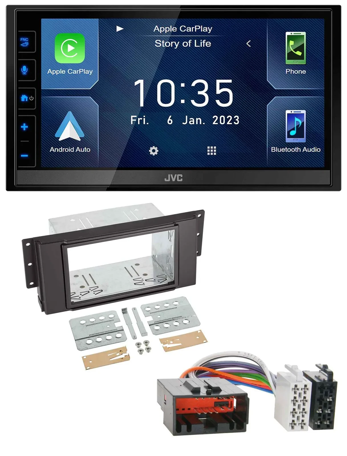 JVC DAB Bluetooth MP3 USB 2DIN Autoradio für LandRover Free Lander 2007-2010