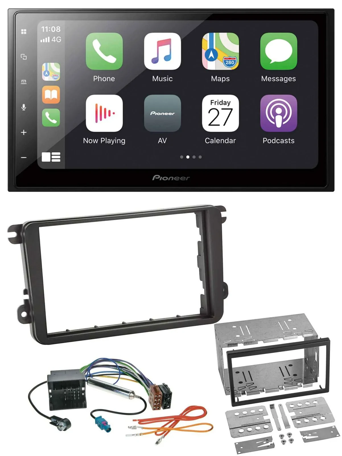 Автомагнитола Pioneer 2-DIN, MP3, Bluetooth, DAB, USB для VW Amarok (с 2010) и Beetle (с 2011)