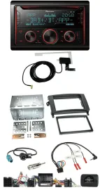 Pioneer 2DIN Lenkrad DAB USB CD Bluetooth Autoradio für Mercedes A- B-Klasse W16