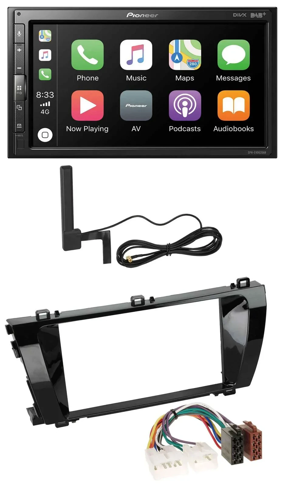 Автомагнитола для Toyota Corolla Pioneer 2DIN, USB, Bluetooth, DAB, MP3