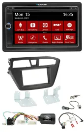 Blaupunkt 2DIN USB DAB Lenkrad Bluetooth TMC Navigation für Hyundai i20 ab 2015