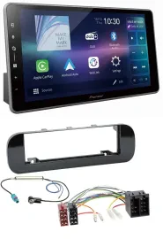 Pioneer Bluetooth USB DAB MP3 Autoradio für Fiat Panda (ab 2012) - glänzend