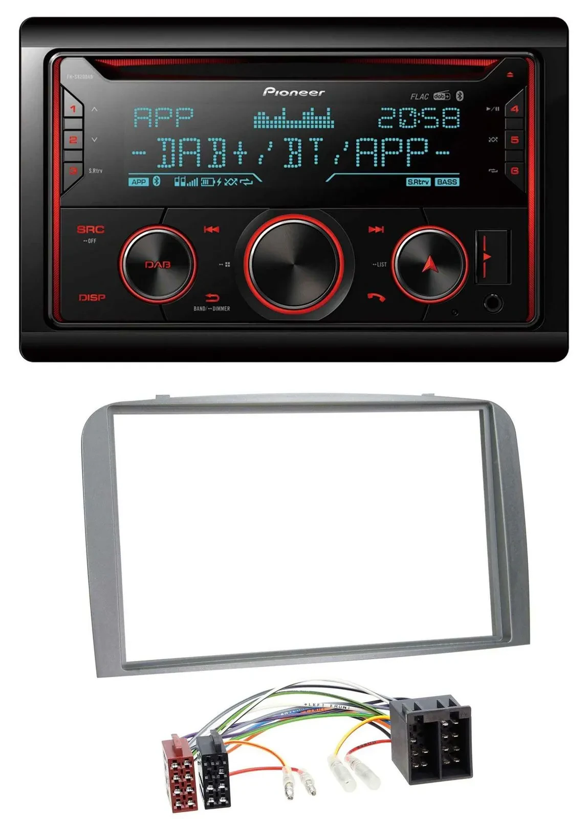 Pioneer 2DIN DAB MP3 Bluetooth USB CD Autoradio für Alfa Romeo 147 GT 00-10 silb