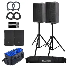 RCF ART 810-A 10" Portable 2-Way Active Powered DJ PA Speakers w Covers