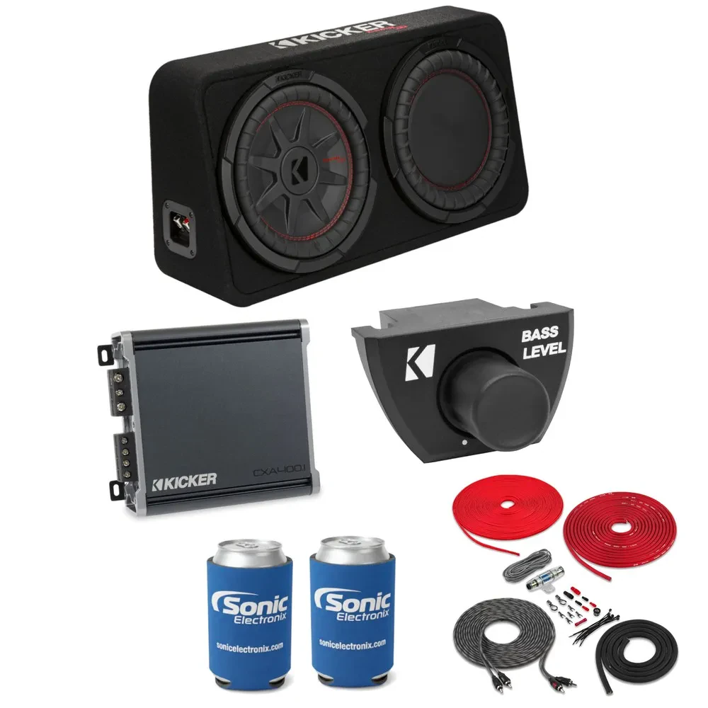 Сабвуфер пассивный Kicker 48TCWRT102 + CXA400.1 (набор) с комплектом для установки усилителя
