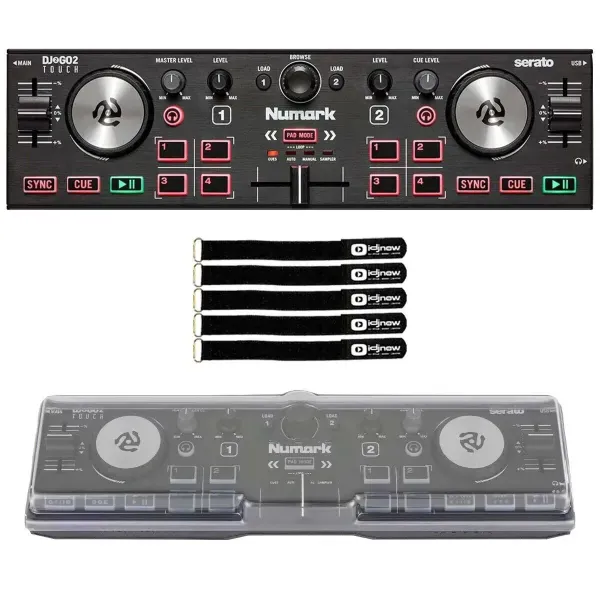 DJ-контроллер с джогом Numark DJ2GO2 Black с аксессуарами