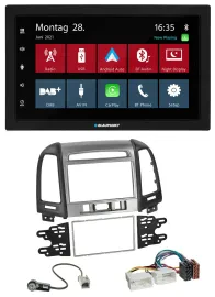 Blaupunkt MP3 Bluetooth DAB 2DIN USB Autoradio für Hyundai Santa Fe 3 Schalter 0