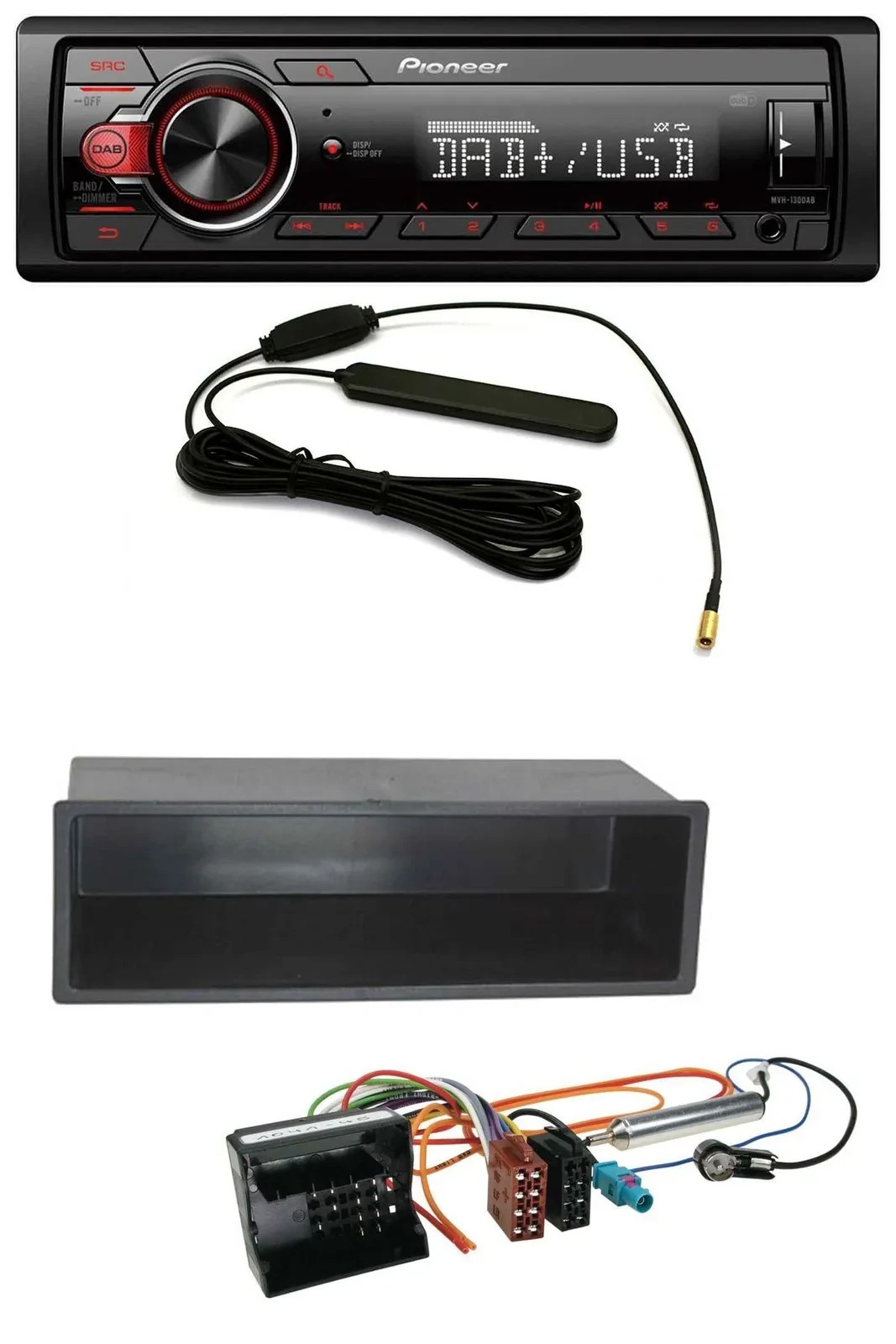 Pioneer MP3 DAB 1DIN AUX USB Autoradio für Peugeot 207 307 Expert Partner