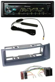 Pioneer CD MP3 AUX DAB USB Autoradio für Renault Scenic Megane bis 03 grau