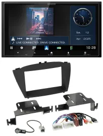 Kenwood Bluetooth 2DIN USB DAB MP3 Autoradio für Hyundai ix35 ab 13 AUX USB