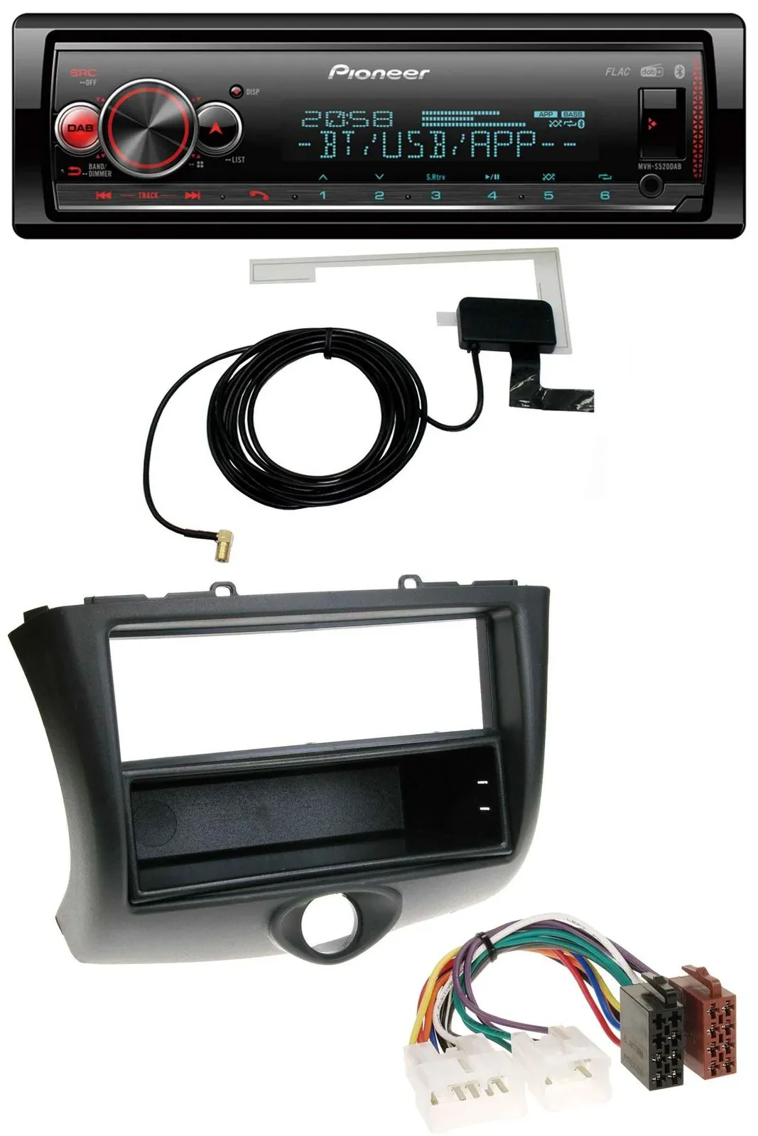 Автомагнитола для Toyota Yaris (2003–2006) Pioneer Bluetooth DAB USB MP3