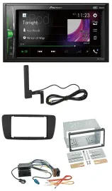 Pioneer MP3 DAB AUX 2DIN Bluetooth Autoradio für Seat Ibiza ab 08 nitschwarz
