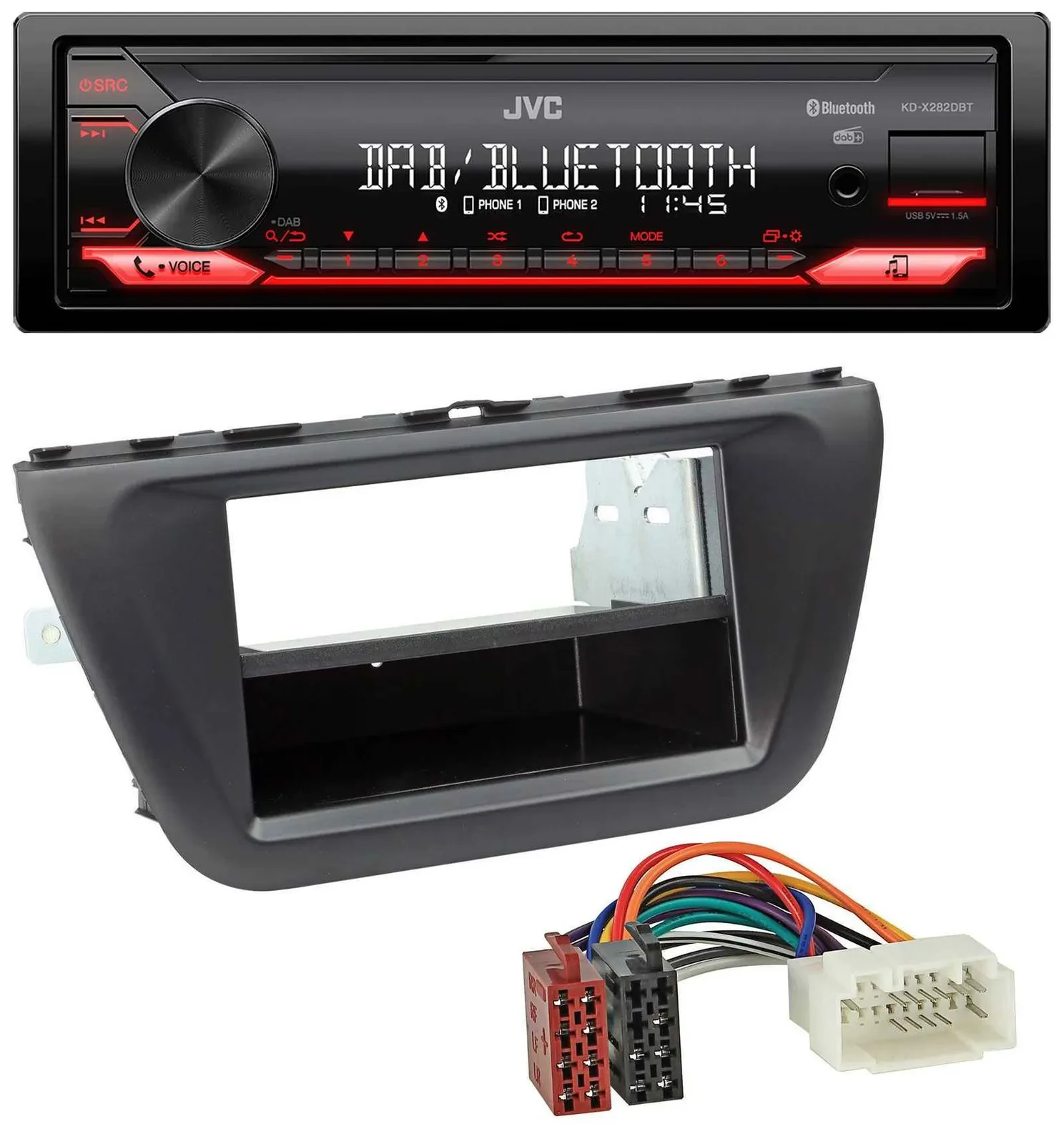 JVC Bluetooth USB DAB MP3 Autoradio für Suzuki SX4 S-Cross (JY ab 2013)