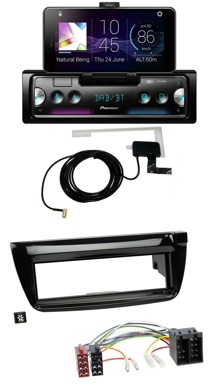 Pioneer DAB Bluetooth MP3 USB Autoradio für Opel Combo ab 11 Fiat Doblo 12-15