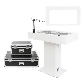 Magma MGA51000 White DJ Podium with Rane Performer Faceplate Pack