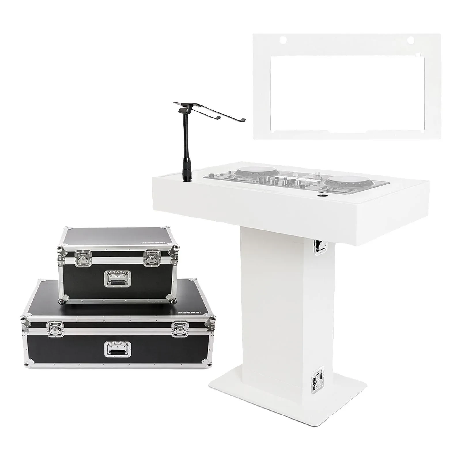 Magma MGA51000 White DJ Podium with Rane Performer Faceplate Pack